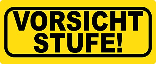 Metall Schild 27x10cm Vorsicht Stufe Sprüche Blechschild Metall Schild 27x10cm Vorsicht Stufe Sprüche Blechschild von Generisch