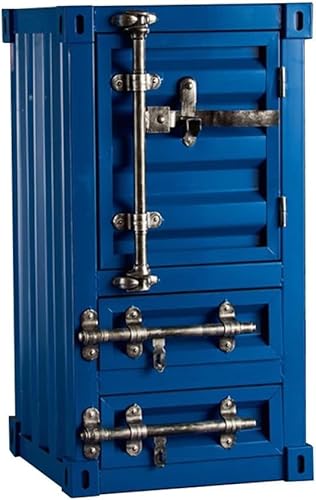 Metall-Schließfachschrank – Industrieller Aufbewahrungsbehälter mit Schublade und Werkzeugkasten-Design von Generisch