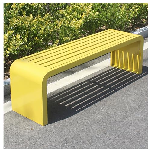 Metallbank für den Außenbereich, armlose Lattensitz-Design für Garten, Terrasse und Rasen, langlebige Outdoor-Möbel Metallbank für den Außenbereich, armlose Lattensitz-Design für Garten, Terrasse und Rasen, langlebige Outdoor-Möbel von Generisch