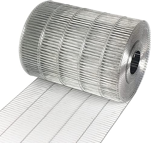 Metalldraht-Rolle, 1 x 10 cm, beschichteter geschweißter Geflügelzaun, 1,8 mm Drahtdurchmesser, silberfarben, 0,8 x 8 m – ideal für Voliere, Garten und Tiergehege von Generisch