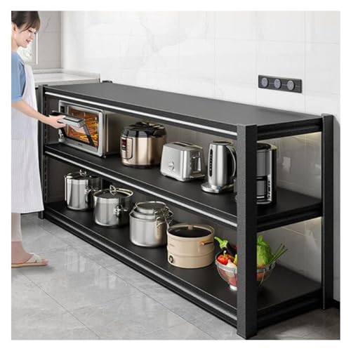 Metallregal mit 3 Etagen, strapazierfähig, freistehend, Stahlregal, für Küche, Garage, Büro, Restaurant und Lager, vielseitiges platzsparendes Mikrowellen-Aufbewahrungsregal Metallregal mit 3 Etagen, strapazierfähig, freistehend, Stahlregal, für Küche, Garage, Büro, Restaurant und Lager, vielseitiges platzsparendes Mikrowellen-Aufbewahrungsregal von Generisch