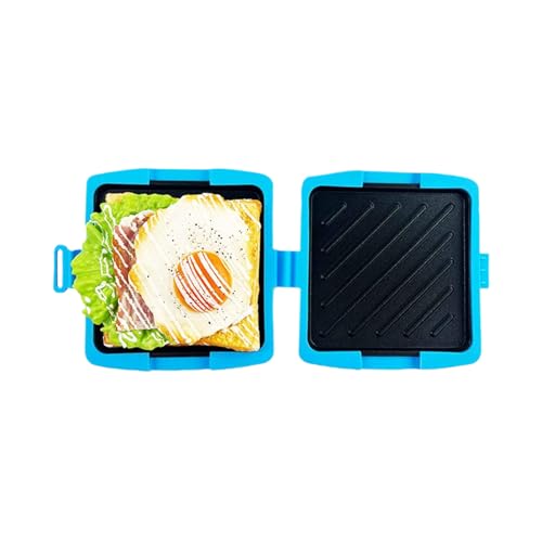Microwave Toaster, Travel Sandwich Maker, 6.3 Inches Non-Stick Panini Press with Dishwasher Safe Plates, Compact Grill Quick Breakfast for Home Dorm College, Black Microwave Toaster, Travel Sandwich Maker, 6.3 Inches Non-Stick Panini Press with Dishwasher Safe Plates, Compact Grill Quick Breakfast for Home Dorm College, Black von Generisch