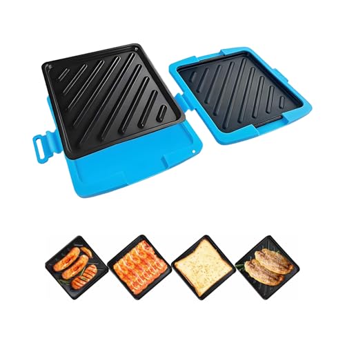 Microwave Toaster, Travel Sandwich Maker, 7.09 inches Dishwasher Safe Panini Press with Non Stick Plates for Grilled Cheese, Breakfast, Snacks, Home, Dorm and Workplace von Generisch
