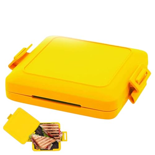 Microwave Toastie Sandwich Maker | Mikrowellen Grilled Cheese Maker | Panini Grill Press Toastie Sandwichmaker | Kein Strom Kabelloses Kochen Schneller Zeitsparender Sandwich Toaster von Generisch
