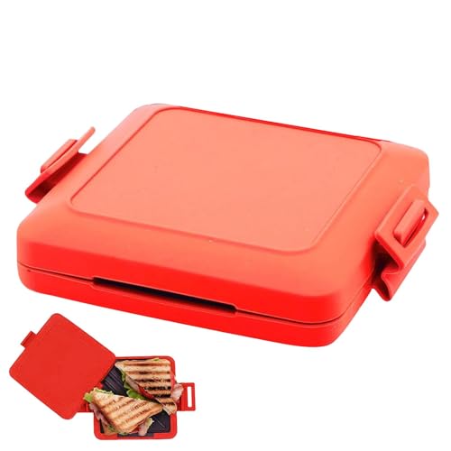 Microwave Toastie Sandwich Maker | Mikrowellen Grilled Cheese Maker | Panini Grill Press Toastie Sandwichmaker | Kein Strom Kabelloses Kochen Schneller Zeitsparender Sandwich Toaster von Generisch