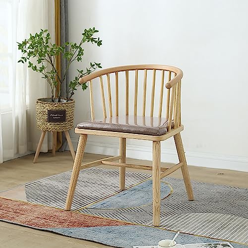 Mid-Century Esszimmerstuhl aus massivem Holz mit gepolstertem Sitz, stilvolle Wohnmöbel für Esszimmer, Küche, Büro oder Lounge, Eckbeine für Komfort und Unterstützung von Generisch