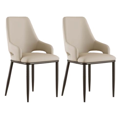 Mid Century Gepolsterter Esszimmerstühle 2er Set mit Armlehnen für Wohnzimmer Kunstleder Seitenstuhl für Esszimmer Dicke Bar Theke Küchenstühle Mid Century Gepolsterter Esszimmerstühle 2er Set mit Armlehnen für Wohnzimmer Kunstleder Seitenstuhl für Esszimmer Dicke Bar Theke Küchenstühle von Generisch