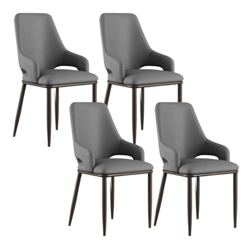 Mid Century Gepolsterter Esszimmerstühle 4er Set mit Armlehnen Moderner Küchenstuhl für Wohnzimmer Kunstleder Bar Thekenstuhl für Esszimmer von Generisch