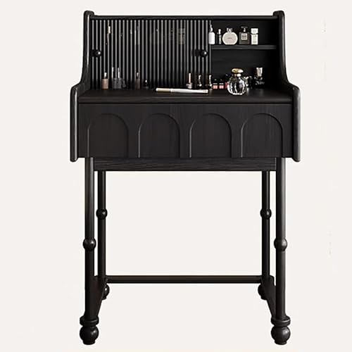 Mid Century Hoher Nachttisch mit Schublade für Schlafzimmer, Nachttisch aus Holz, 60 x 44 x 95 cm, Schwarz Mid Century Hoher Nachttisch mit Schublade für Schlafzimmer, Nachttisch aus Holz, 60 x 44 x 95 cm, Schwarz von Generisch
