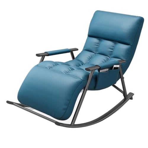 Mid-Century Modern Rocking Chair - Padded Seat Recliner for Living Room and Bedroom, Comfortable Swing Chair for Home Lounge von Generisch