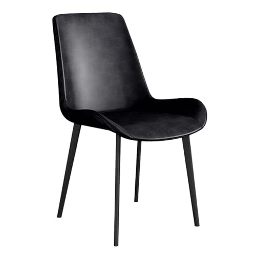Mid-Century Moderne Esszimmerstühle, 2er-Set, ergonomischer Sitz aus PU-Leder, keine Armlehne, Beine aus Karbonstahl, stilvolle Küchen- und Esszimmermöbel Mid-Century Moderne Esszimmerstühle, 2er-Set, ergonomischer Sitz aus PU-Leder, keine Armlehne, Beine aus Karbonstahl, stilvolle Küchen- und Esszimmermöbel von Generisch