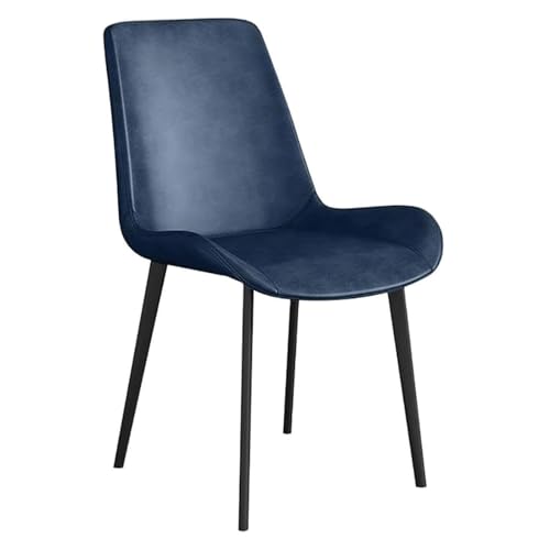 Mid-Century Moderne Esszimmerstühle 2er-Set, ergonomischer Sitz aus PU-Leder, ohne Armlehne, Beine aus Karbonstahl, Küchen- und Esszimmermöbel, stilvoll und langlebig von Generisch