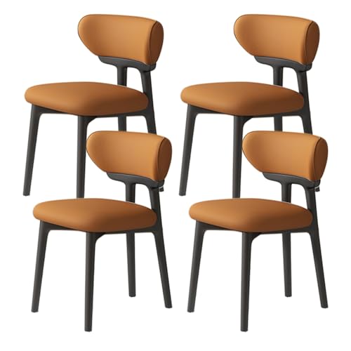 Mid Century Moderne Esszimmerstühle 4er Set - Stilvolle gebogene Rückenlehne & stabile Holzbeine für Wohnzimmer Kommode Küche - Elegantes weißes Finish Mid Century Moderne Esszimmerstühle 4er Set - Stilvolle gebogene Rückenlehne & stabile Holzbeine für Wohnzimmer Kommode Küche - Elegantes weißes Finish von Generisch