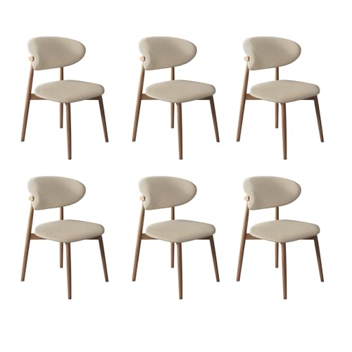 Mid-Century Moderne gepolsterte Esszimmerstühle aus Holz, 2er-Set, bequem, leicht zu reinigen, stabile Küchen- und Wohnzimmermöbel in Schwarz & Hellkhaki von Generisch
