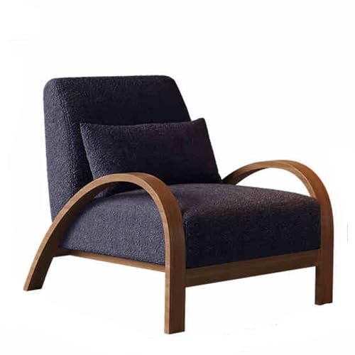 Mid Century Moderner Akzentstuhl mit Kissen, bequemer gepolsterter Lesesessel für den Innenbereich, Wohnzimmer, blauer Samtsessel Mid Century Moderner Akzentstuhl mit Kissen, bequemer gepolsterter Lesesessel für den Innenbereich, Wohnzimmer, blauer Samtsessel von Generisch