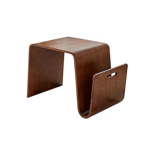 Mid Century Moderner Beistelltisch mit Zeitschriftenständer, minimalistisches Design für kleine Räume, perfekt als Sofa-Beistell- oder Nachttisch im Wohnzimmer oder Schlafzimmer von Generisch