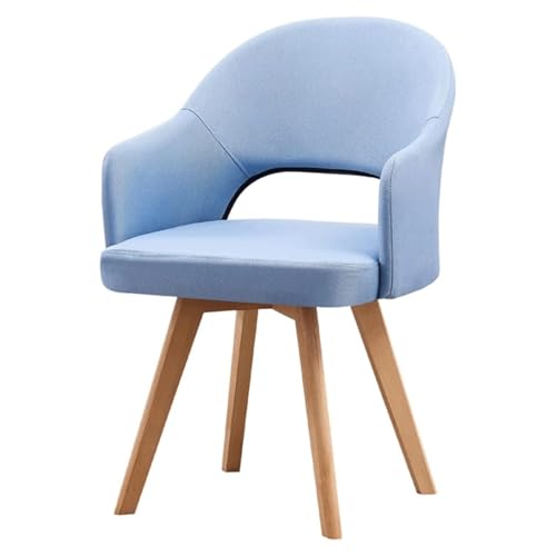 Mid Century Moderner Drehstuhl, Schreibtischstuhl, gepolsterte Sitzfläche, Beine aus Massivholz, vielseitig für Wohnzimmer oder Esszimmer von Generisch