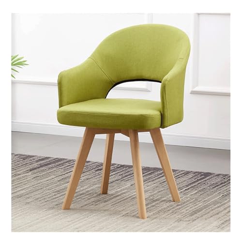 Mid Century Moderner Drehstuhl, Schreibtischstuhl, gepolsterte Sitzfläche, Beine aus Massivholz, vielseitig für Wohnzimmer oder Esszimmer von Generisch