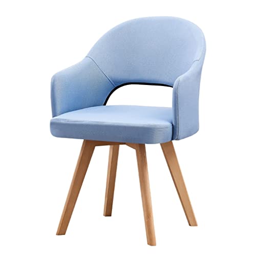 Mid Century Moderner Drehstuhl mit Stoff gepolsterter Sessel für Home Office Study Meeting Room Blau von Generisch