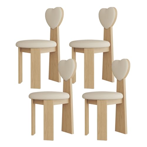 Mid Century Moderner Esszimmerstuhl aus Holz, 4er Set, 2er, 6er Set, Massivholz mit Lederkissen & Stofflehne, ideal für Küche, Esszimmer, Wohnzimmer, Büro Mid Century Moderner Esszimmerstuhl aus Holz, 4er Set, 2er, 6er Set, Massivholz mit Lederkissen & Stofflehne, ideal für Küche, Esszimmer, Wohnzimmer, Büro von Generisch