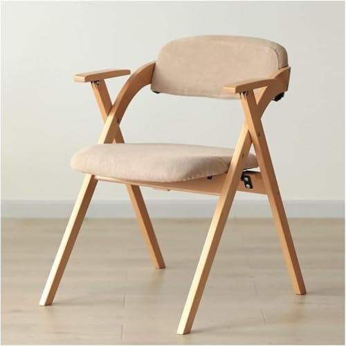 Mid Century Moderner Esszimmerstuhl aus Leder mit Armlehnen, zusammenklappbares Design, gepolsterter Sitz und Rückenlehne, stabiler Holzrahmen für Esszimmer und Küche, Khaki Mid Century Moderner Esszimmerstuhl aus Leder mit Armlehnen, zusammenklappbares Design, gepolsterter Sitz und Rückenlehne, stabiler Holzrahmen für Esszimmer und Küche, Khaki von Generisch