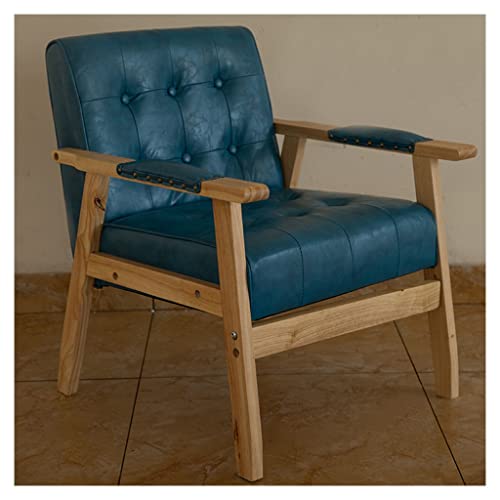 Mid Century Moderner Leder-Akzentstuhl mit Armlehnen, gepolstertes Flügelrücken-Design für mehr Komfort in Wohnräumen von Generisch