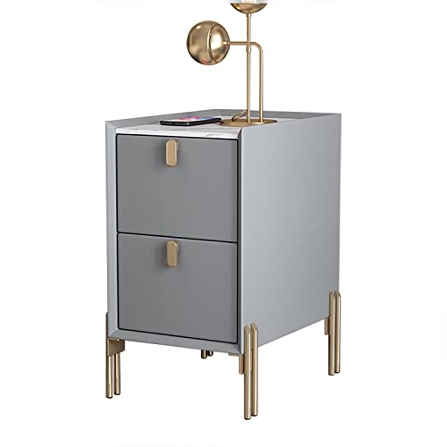 Mid Century Moderner Nachttisch mit 2 Schubladen, minimalistischer Nachttisch für kleine Räume, hellgraue Arbeitsplatte aus gesintertem Stein, 25 x 35 x 55 cm Mid Century Moderner Nachttisch mit 2 Schubladen, minimalistischer Nachttisch für kleine Räume, hellgraue Arbeitsplatte aus gesintertem Stein, 25 x 35 x 55 cm von Generisch
