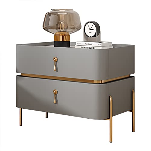 Mid Century Moderner Nachttisch mit Metallbeinen und 2 Schubladen | Moderner Beistelltisch für Wohnzimmer, Schlafzimmer – Heimdekoration Nachttisch Mid Century Moderner Nachttisch mit Metallbeinen und 2 Schubladen | Moderner Beistelltisch für Wohnzimmer, Schlafzimmer – Heimdekoration Nachttisch von Generisch