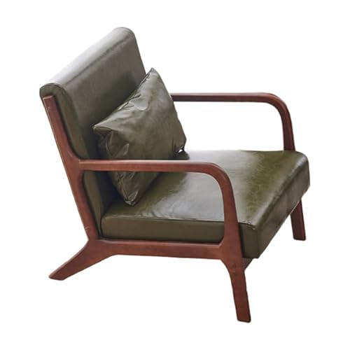 Mid Century Moderner Stoffsessel mit Massivholzrahmen Retro Loungesessel für Wohnzimmer mit Armlehnen und Rückenlehne von Generisch