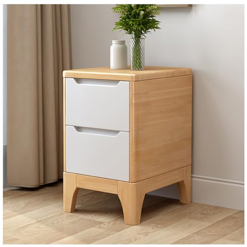 Mid-Century Moderner schmaler Nachttisch aus Holz mit Schubladen – eleganter 40 cm Akzenttisch für kleine Räume – perfekt für Schlafzimmer und Wohnzimmer von Generisch
