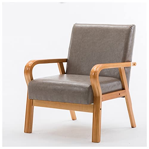 Mid-Century Retro Leder-Stuhl für Schlafzimmer, bequemer gepolsterter Loungesessel mit Armlehnen für gemütliche Leseecke im Wohnzimmer Mid-Century Retro Leder-Stuhl für Schlafzimmer, bequemer gepolsterter Loungesessel mit Armlehnen für gemütliche Leseecke im Wohnzimmer von Generisch