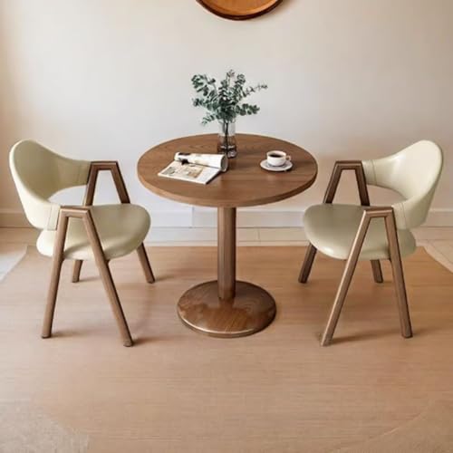 Mid Century Round Dining Table Set - Small Circle Office Table with Metal Legs - Perfect for Coffee Shops and Leisure Spaces Mid Century Round Dining Table Set - Small Circle Office Table with Metal Legs - Perfect for Coffee Shops and Leisure Spaces von Generisch