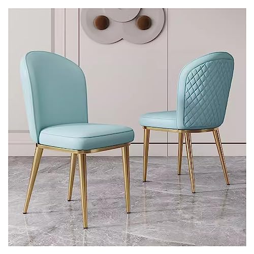 Mid-Century Vintage Esszimmerstühle aus Leder – gepolsterte Seitenstühle mit goldfarbenen Metallbeinen, perfekt für Küche, Lounge oder Wohnzimmer, blaue Ecken, Freizeitsitzgelegenheiten Mid-Century Vintage Esszimmerstühle aus Leder – gepolsterte Seitenstühle mit goldfarbenen Metallbeinen, perfekt für Küche, Lounge oder Wohnzimmer, blaue Ecken, Freizeitsitzgelegenheiten von Generisch