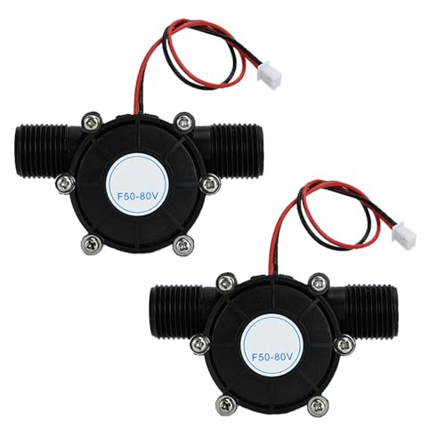 Mikro-Wasserkraftgenerator Tragbar Leicht 12 V Kleiner Wasserturbinengenerator Wasserladewerkzeug Turbine Wasserkraft Wechselwerkzeug Windturbinengenerator(Black*2) von Generisch