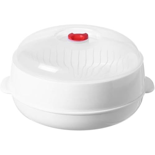 Mikrowellen-Dampfgarer mit Deckel, runder Kunststoff-Dampfgarer, gesunde Nudel- und Reis-Kochtopf, schnelles Kochen von Gemüse, Reis und mehr Mikrowellen-Dampfgarer mit Deckel, runder Kunststoff-Dampfgarer, gesunde Nudel- und Reis-Kochtopf, schnelles Kochen von Gemüse, Reis und mehr von Generisch