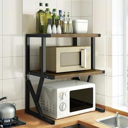 Mikrowellen-Regal, Küchenarbeitsplatten-Organizer, Regale, Heimbüro, Desktop-Druckerständer, bietet Stauraum, geeignet für verschiedene Geräte Mikrowellen-Regal, Küchenarbeitsplatten-Organizer, Regale, Heimbüro, Desktop-Druckerständer, bietet Stauraum, geeignet für verschiedene Geräte von Generisch