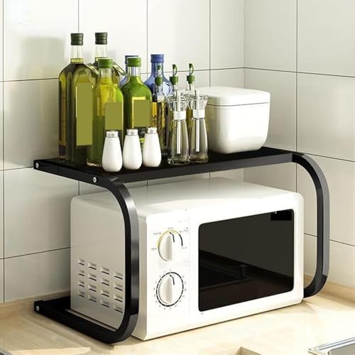 Mikrowellen-Regal, Küchenarbeitsplatten-Organizer, Regale, Heimbüro, Desktop-Druckerständer, bietet Stauraum, geeignet für verschiedene Geräte von Generisch