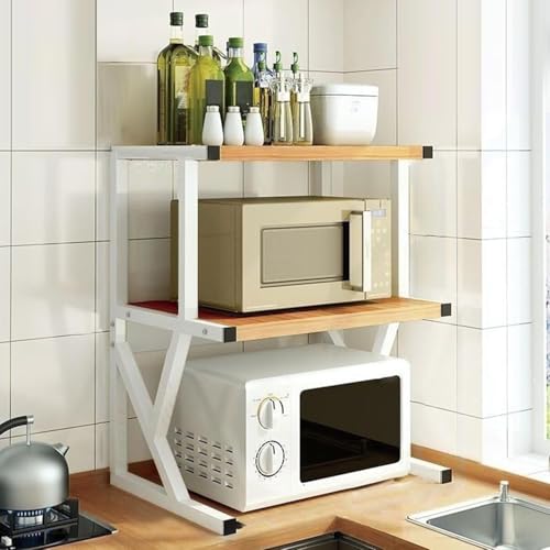 Mikrowellen-Regal, Küchenarbeitsplatten-Organizer, Regale, Heimbüro, Desktop-Druckerständer, bietet Stauraum, geeignet für verschiedene Geräte Mikrowellen-Regal, Küchenarbeitsplatten-Organizer, Regale, Heimbüro, Desktop-Druckerständer, bietet Stauraum, geeignet für verschiedene Geräte von Generisch