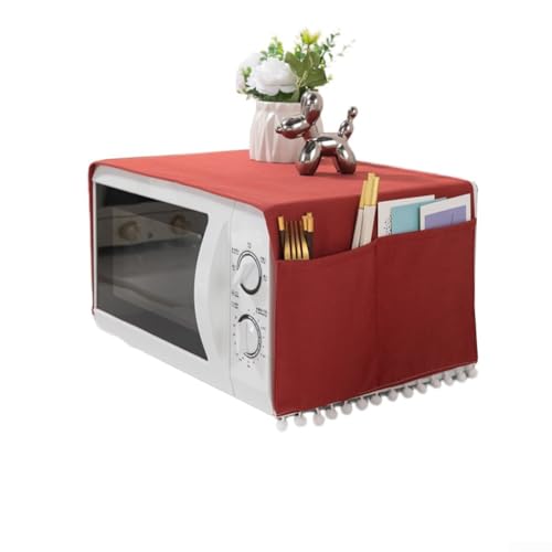 Mikrowellen-Staubschutz blockiert Staub und Spritzwasserschäden, hergestellt aus Polyester-Baumwolle, um Geräte zu schützen und Küchen ordentlich zu halten (hellrot) von Generisch