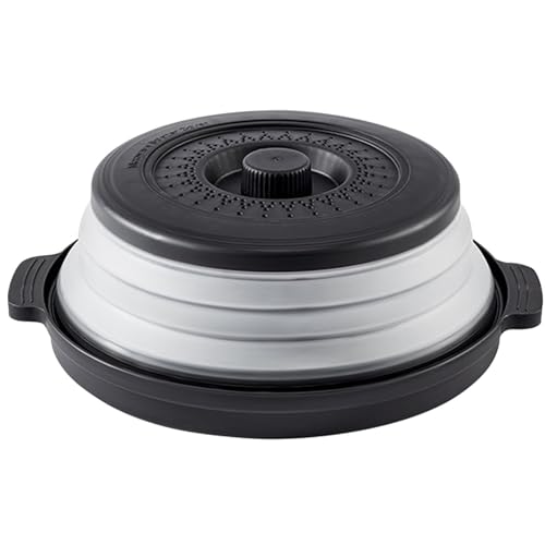 Mikrowellenplatten-Deckel – Tragbares Mehrzweck-Tablett, leichter Lebensmittelschutz | langlebige faltbare Dampfheizplatte, Abdeckung der Mikro-Lebensmittelplatte von Generisch