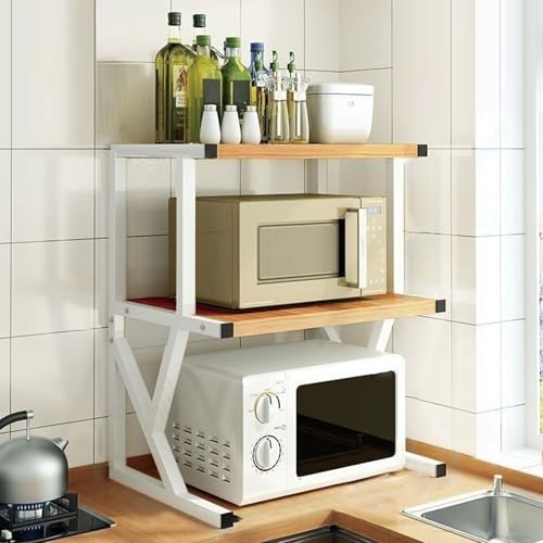 Mikrowellenregal, platzsparender Ständer mit 2 ausziehbaren Ebenen, einfaches Design für die Küche, ideal für die Aufbewahrung von kleinen Geräten und Küchenutensilien Mikrowellenregal, platzsparender Ständer mit 2 ausziehbaren Ebenen, einfaches Design für die Küche, ideal für die Aufbewahrung von kleinen Geräten und Küchenutensilien von Generisch