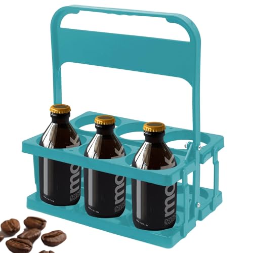 Milchflaschen-Organizer-Ständer, Bierflaschen-Display-Halter, 6-Loch-Flaschenhalter, faltbarer Weinflaschenhalter, wiederverwendbarer Flaschen-Organizer, Milchflaschenhalter mit Griff, von Generisch
