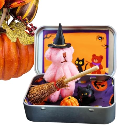 Mini Bär Box Halloween,Halloween Süßes Oder Saures Geschenkbox - Süße Gefüllte Hexendeko Für Wohnzimmer Kinderzimmer Mini Bär Box Halloween,Halloween Süßes Oder Saures Geschenkbox - Süße Gefüllte Hexendeko Für Wohnzimmer Kinderzimmer von Generisch