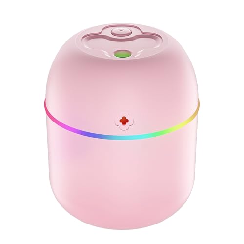 Mini -Desktop -| Nebelbefeuchter mit Nachtlicht | USB Personal Desktop -für Auto | 220 ml Personal Travel Funderr Air Diffusor | Kühle Nebel -Luftbefeuchter mit zwei Spr von Generisch