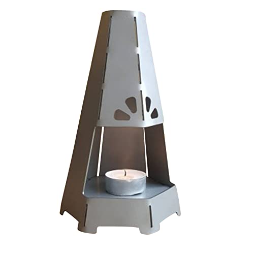Mini Kamin Kerzenofen Ohne Kerze Doppelschichtiger Tischofen als Deko Kamin Retro Design Candle Heater für Esstisch & Wohnzimmer Wärmespender & Handwärmer für Zuhause von Generisch