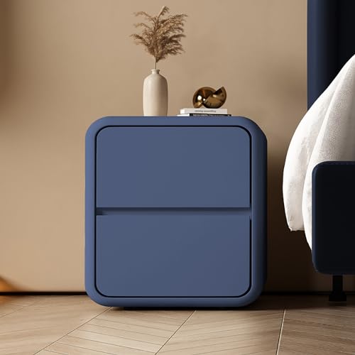 Mini Modern Minimalist White Bedroom Solid Wood Nightstand with Double Storage Drawers, Multifunctional Small Bedside Table for Contemporary Bedroom Mini Modern Minimalist White Bedroom Solid Wood Nightstand with Double Storage Drawers, Multifunctional Small Bedside Table for Contemporary Bedroom von Generisch