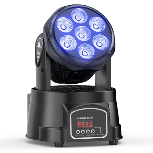 Mini Moving Head DJ Lights with DMX512, Sound Activation, Remote Control for Stage, Disco, Party, Club, Wedding, Christmas Events von Generisch