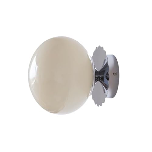 Minimalistische, moderne cremefarbene Glas-Wandleuchte – stilvolle Kunst-Leuchte für Wohnzimmer, Kinderzimmer, Flur und Eingangsbeleuchtung, eleganter Akzent für Zuhause von Generisch