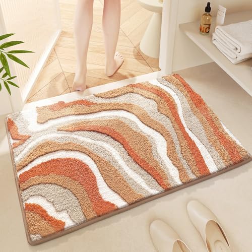 Minimalistische weiche Badematte, super saugfähige Badematten, Lock-Stitch-Design, rutschfeste TPR-Unterseite, maschinenwaschbarer Badteppich Minimalistische weiche Badematte, super saugfähige Badematten, Lock-Stitch-Design, rutschfeste TPR-Unterseite, maschinenwaschbarer Badteppich von Generisch