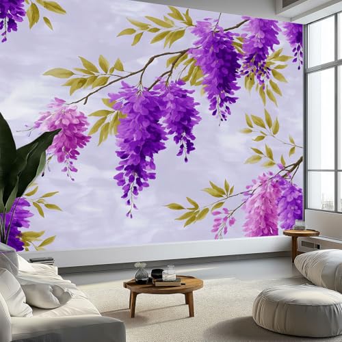Minimalistischer Stil Fototapete mit Pflanzenblumen, Vlies Wandbild im Panoramaformat - UV-Beständig & Geruchsfrei Wanddekoration B400 x H280 cm für Schlafzimmer Wohnzimmer TV-Hintergrundwand Minimalistischer Stil Fototapete mit Pflanzenblumen, Vlies Wandbild im Panoramaformat - UV-Beständig & Geruchsfrei Wanddekoration B400 x H280 cm für Schlafzimmer Wohnzimmer TV-Hintergrundwand von Generisch